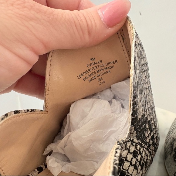 Evolve Snake Print Block Heel Sandals Women’s Size 8M Open Toe Slingback - Picture 7 of 10